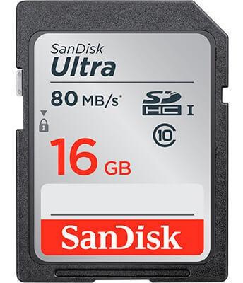 Memoria Sd Compacta 16gb Sandisk Original 80mbs