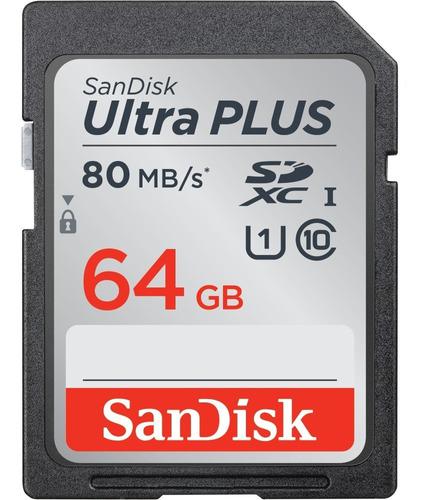 Memoria Sd Sandisk 64 Gb Clase 10 80mb/s