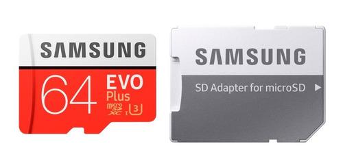 Micro Sd 64gb Samsung Evo Plus 100 Mbs 4k U3 Clase 10 Hd