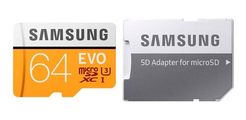 Micro Sd 64gb Samsung Evo Plus Pro 100 Mbs 4k U3 Clase10