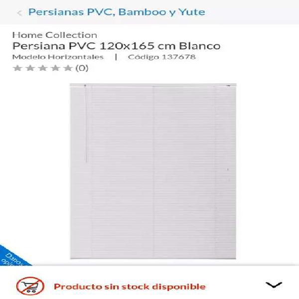 Persiana Home Colección Blanca -120x165, Nueva, en su