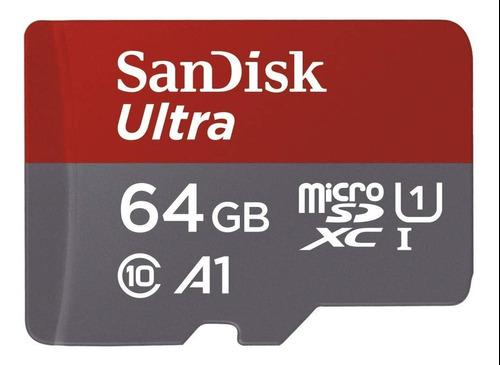 Sandisk Ultra, Tarjeta Micro Sdxc 64gb, C10, U1, A1, 100mb/s