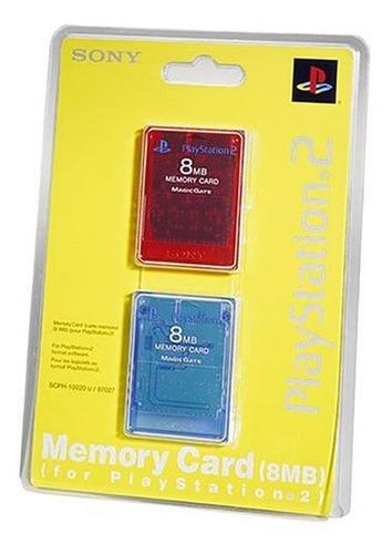 Tarjeta De Memoria Playstation 2 8mb 2pk Redblue