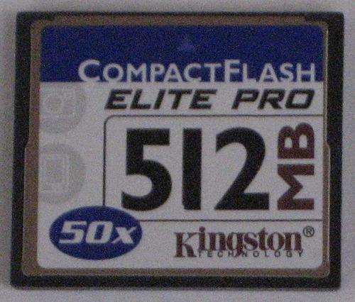 Tarjeta Memoria Kingston Compact Flash Cf 512mb