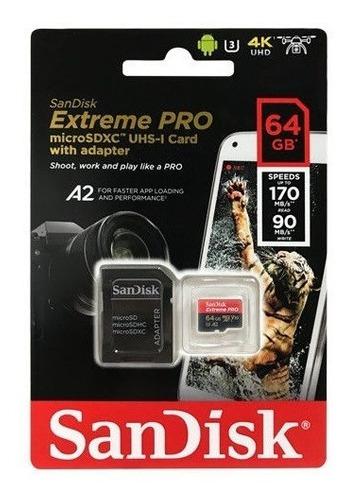 Tarjeta Micro Sd Sandisk Extreme Pro 64 Gb 4k