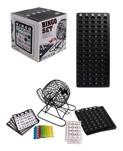 Bingo Juego De Mesa Con Balotera Tablas Fichas Y Balotas