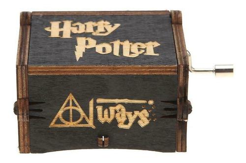 Caja Musical De Harry Potter Negra Artesanía En Madera
