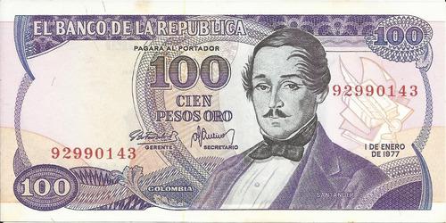 Colombia 100 Pesos 1 Enero 1977 - 8 Dígitos