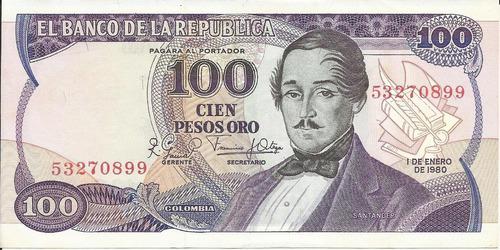 Colombia 100 Pesos Oro 1 Enero 1980
