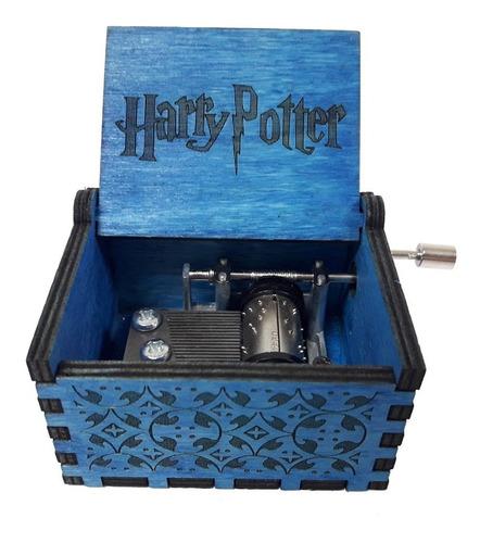 Harry Potter Caja Musical Azul De Madera