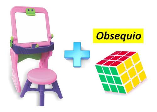 Mesa Escritorio Pupitre Tablero Infantil Con Cubo Rubik
