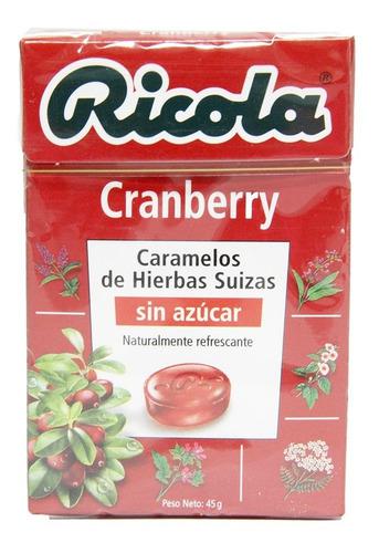 Dulces Ricola S/az.cranberry X 45 Gramos