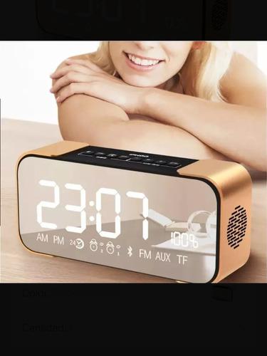 Parlante Bluetooth Reloj Alarma Y Radio Fm Marca Belia
