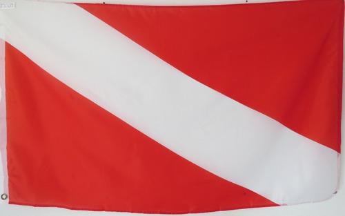 Bandera De Buceo (diver Down) Tamaño 90x150cms Polyester