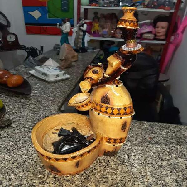 Fuente decorativa en ceramica gruesa