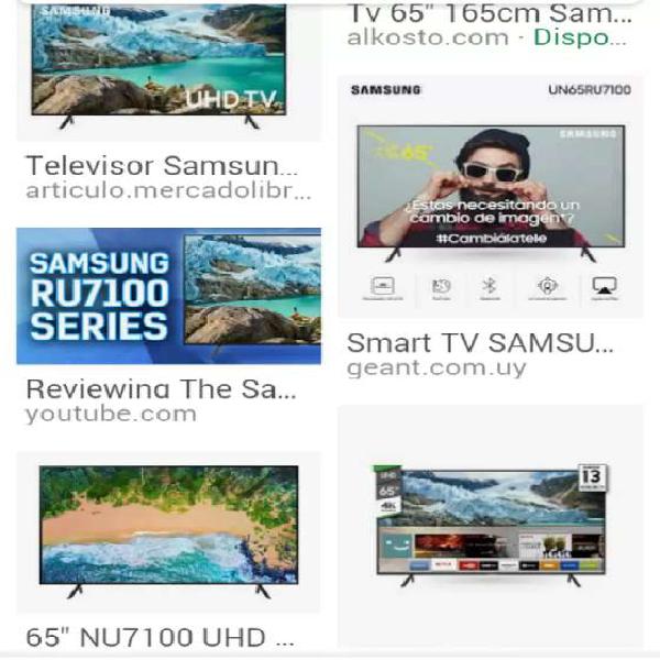 Tv samsung smartv 65" modelo UN65ru7100 4k con bt