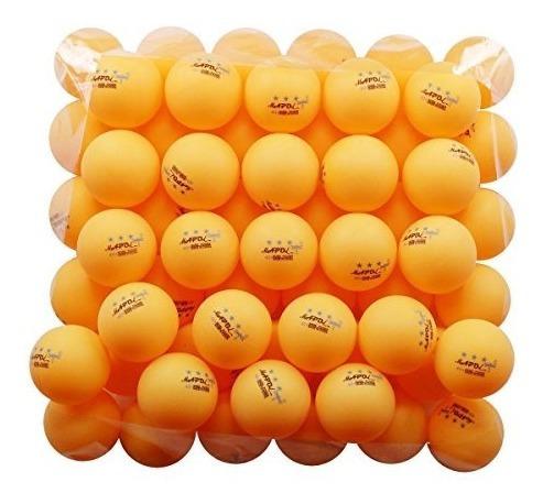 Mapol 50 Paquete Naranja 3star Premium Ping Pong Bolas Mesa