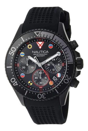 Reloj Nautica Napwpc003 Hombre Pulso Goma Negro Original