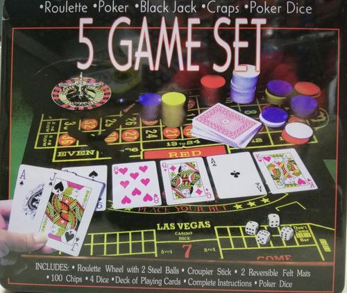 Set De Ruleta, Poker, Black Jack, Craps, Poker Dice