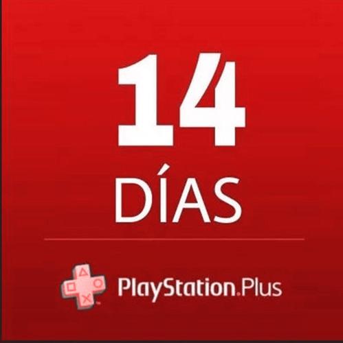 Playstation Plus 14 Días Psn Ps3 Ps4 + Juegos Gratis