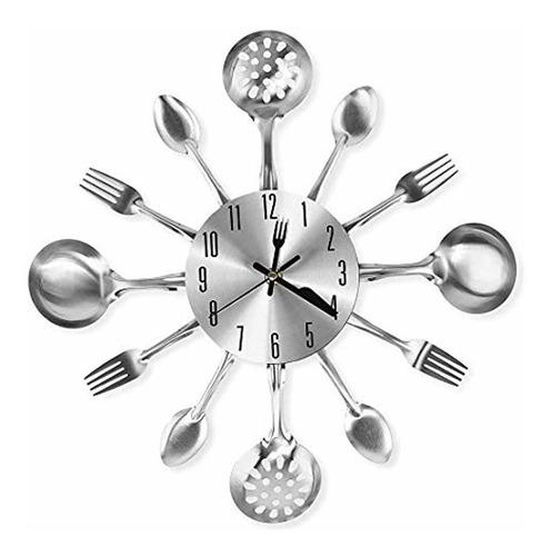 Reloj De Pared De Cubiertos De Cocina De Con Tenedores...
