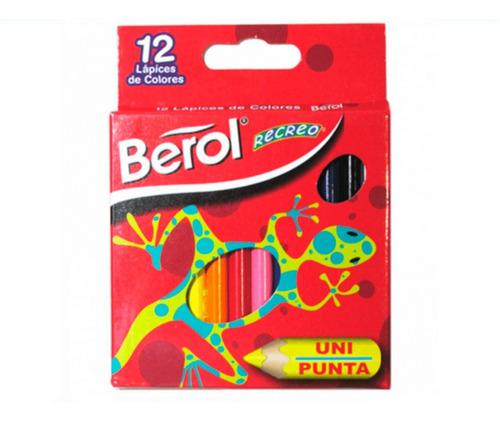 Colores Cortos Recreo Marca Berol X 12 Lapices Uni Punta