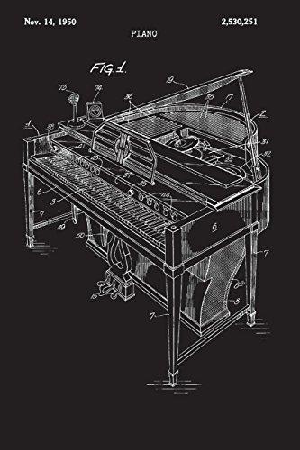 Piano Diario Instrumento Musical Pianista Registro En Blanco