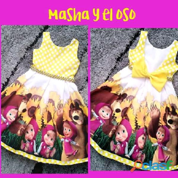 Vestidos de Fiesta para niñas Masha y Oso