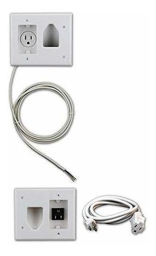 Datacomm 50-3323-wh-kit Kit De Organizador De Cable De Tv De