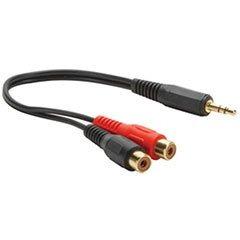 Parts Express 35mm Stereo Male A 2 Rca Female Y Cable Adapta