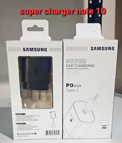 Cargador Samsung Original Super Fast Charger Note 10 A70 A80
