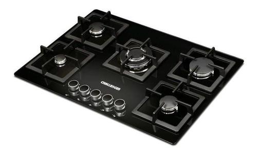 Cocina Gas De 5 Puestos Challenger Negra - Ref. Sq 6778