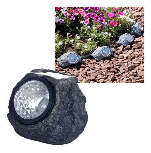 Luz Solar Forma Roca Lampara Decorativa Jardin Exterior Mnr