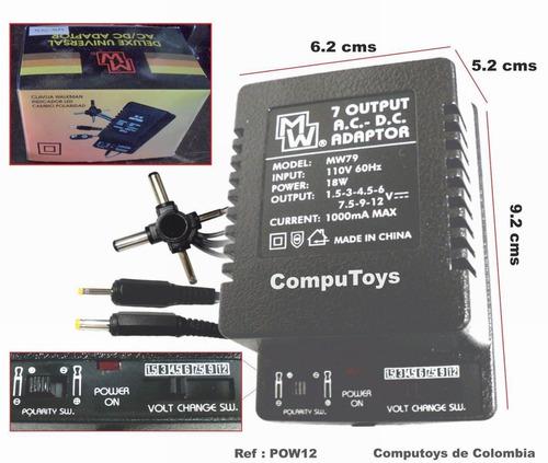 Zpow12 Adaptador Dc Universal 1.5 A 12 V Qpow12q Compu-toys
