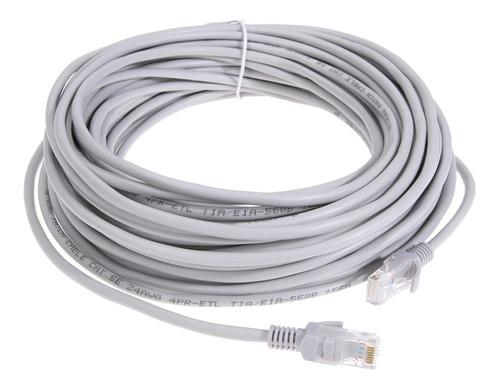 Cable Utp Cat 5e 100% Cobre Red Internet Ponchado X Metro