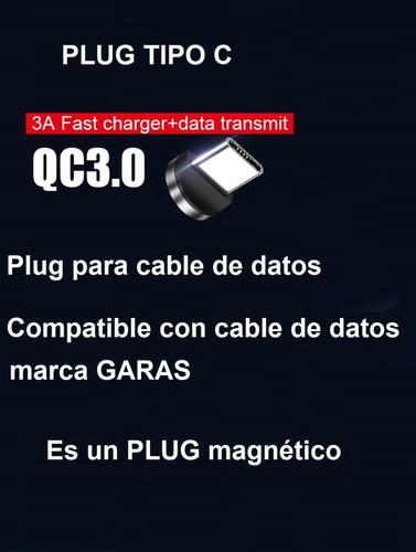 Plug Para Cable Cargador Magnetico Tipo C Marca Garas