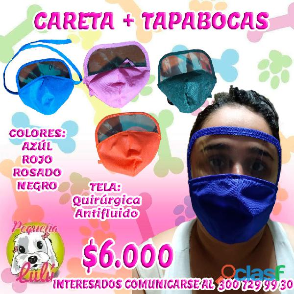 TAPABOCAS + CARETA