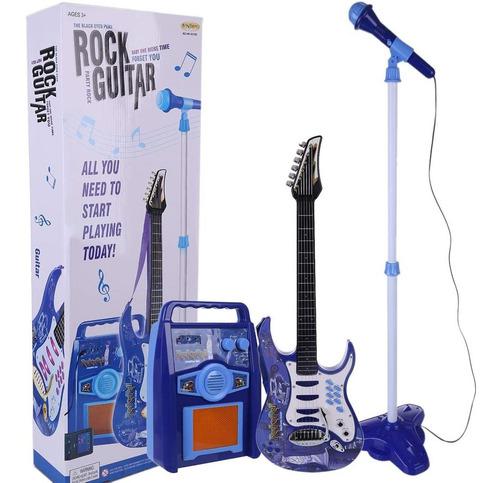 Guitarra Eléctrica Con Amplificador Micrófono Niños