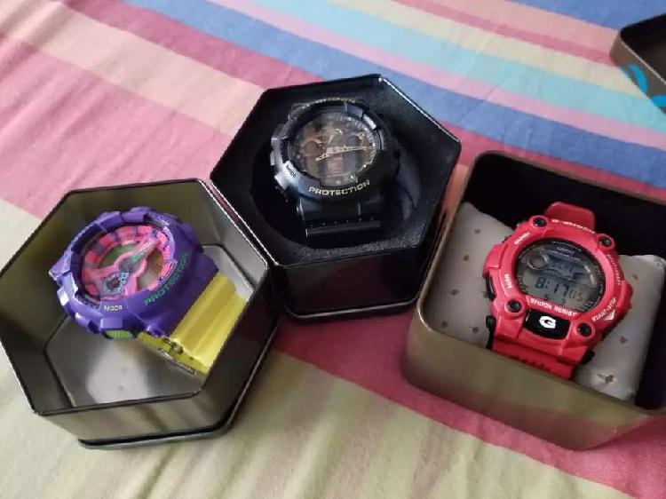 3 relojes casio g shock totalmente originales