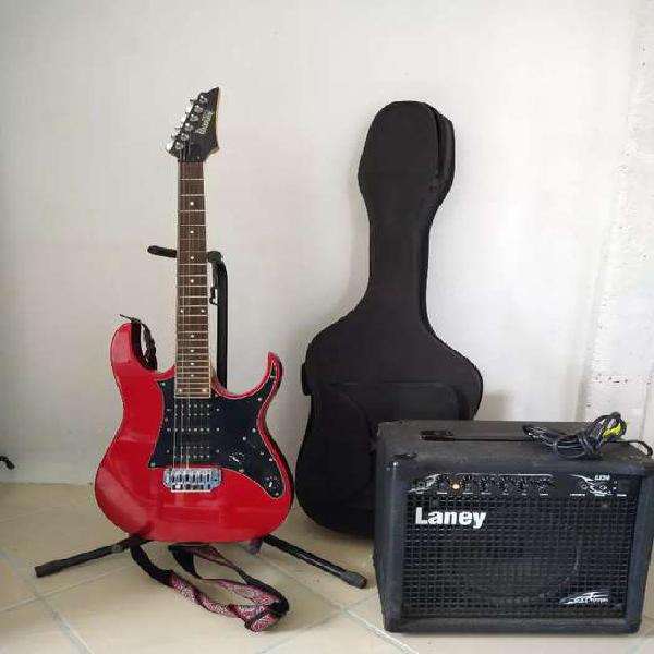 Vendo cambio guitarra electrica Ibanez con amplificador
