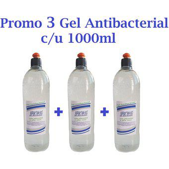 3 Gel Antibacterial Sanitizante Litro