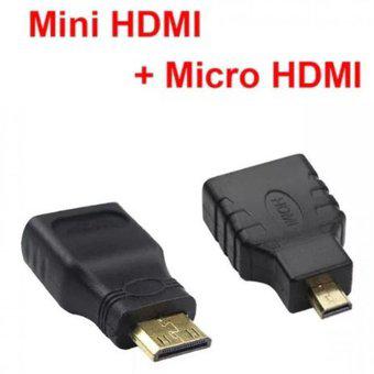 Adaptador X2 / Convertidor Mini + Micro Hdmi A Hdmi 1080p 4k