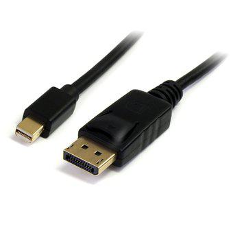 Cable 2m MiniDisplayPort 1.2 a DP StarTech MDP2DPMM2M-Negro