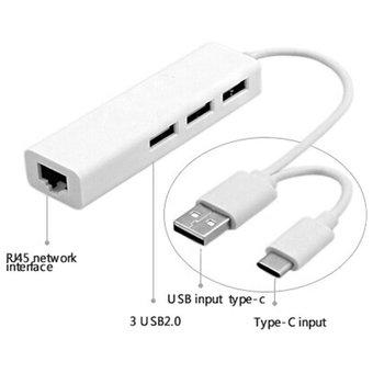 Cable adaptador Ethernet 2018 de alta calidad tipo C/USB 2,0