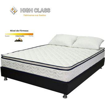Combo Colchon Doble 140 x 190 Cms High Class Stanford + Base
