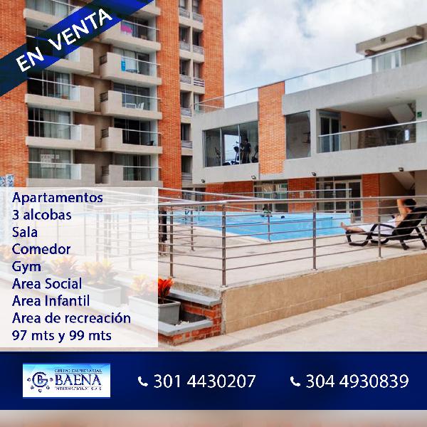 EN VENTA APARTAMENTOS 97 799 MTS