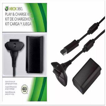 Kit Carga Y Juega Xbox 360 Pila De Litio Y Cargador