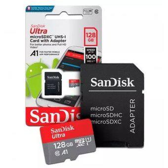 Memoria Micro SD, Sandisk, 128GB Ultra, Clase 10