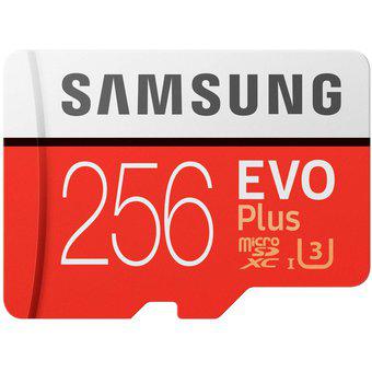 Samsung 256GB MicroSD EVO Plus 100MB/s UHS I Class U3 con