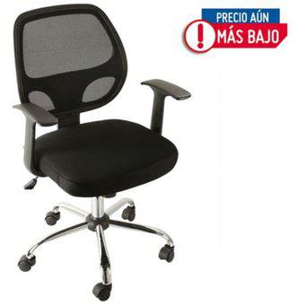 Silla Ejecutiva Con Brazos Cromado Negro Asenti Just Home